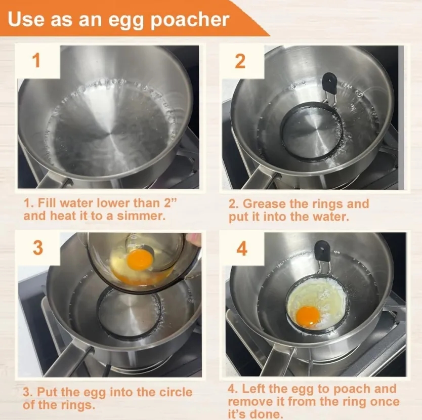 Bulk Stainless Steel Egg Rings for Restaurants, Pancakes, Muffins, Griddle, Commercial 2