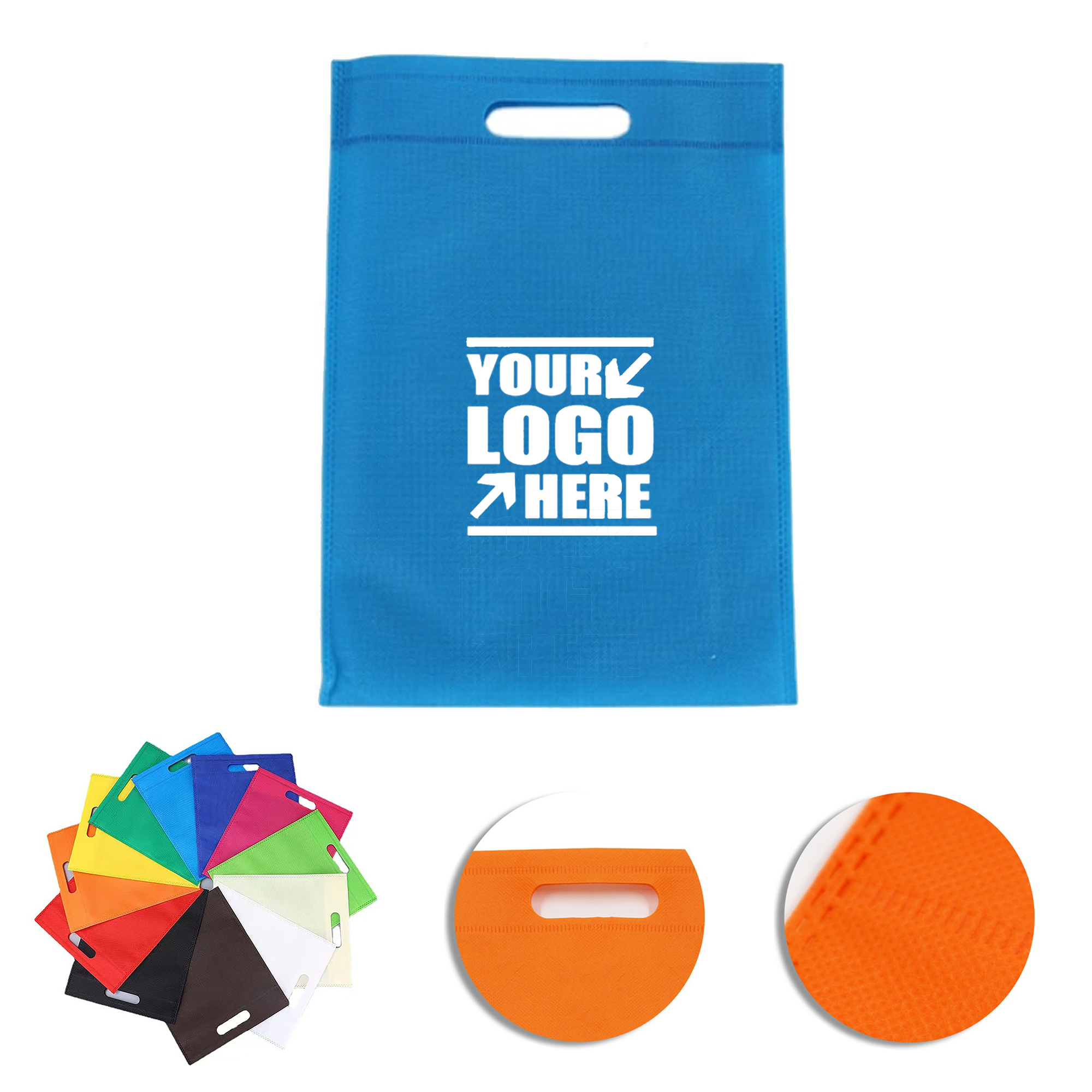Eco-Friendly Non-Woven Flat Tote Bag Shopping Handbag 2