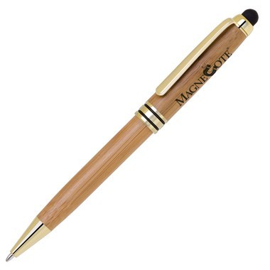 Eco-Friendly Bamboo Stylus Mechanical Pencil with Black/Gold Trim 1