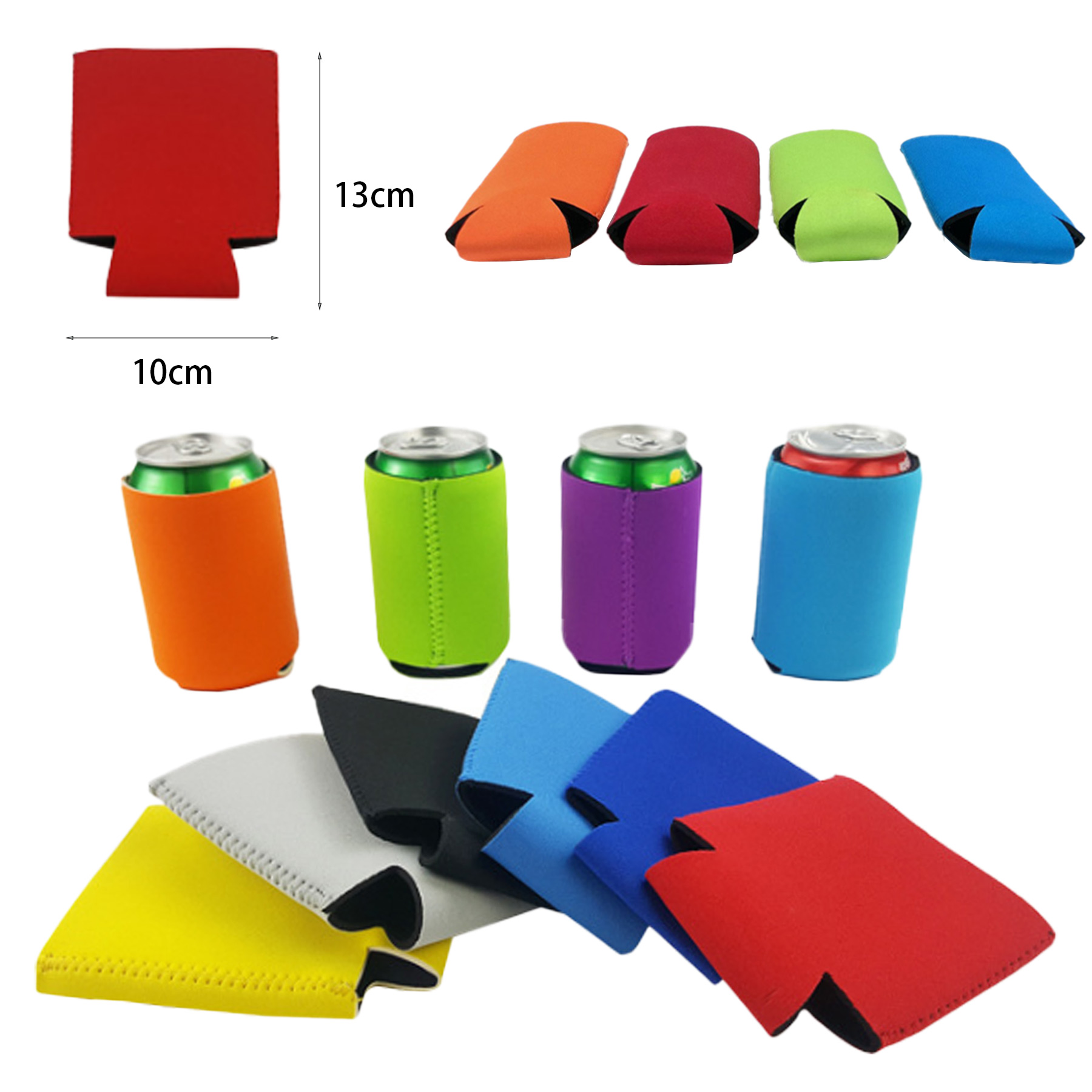 Cans One-piece Cup Sleeve, custom koozie with logo imprint 2