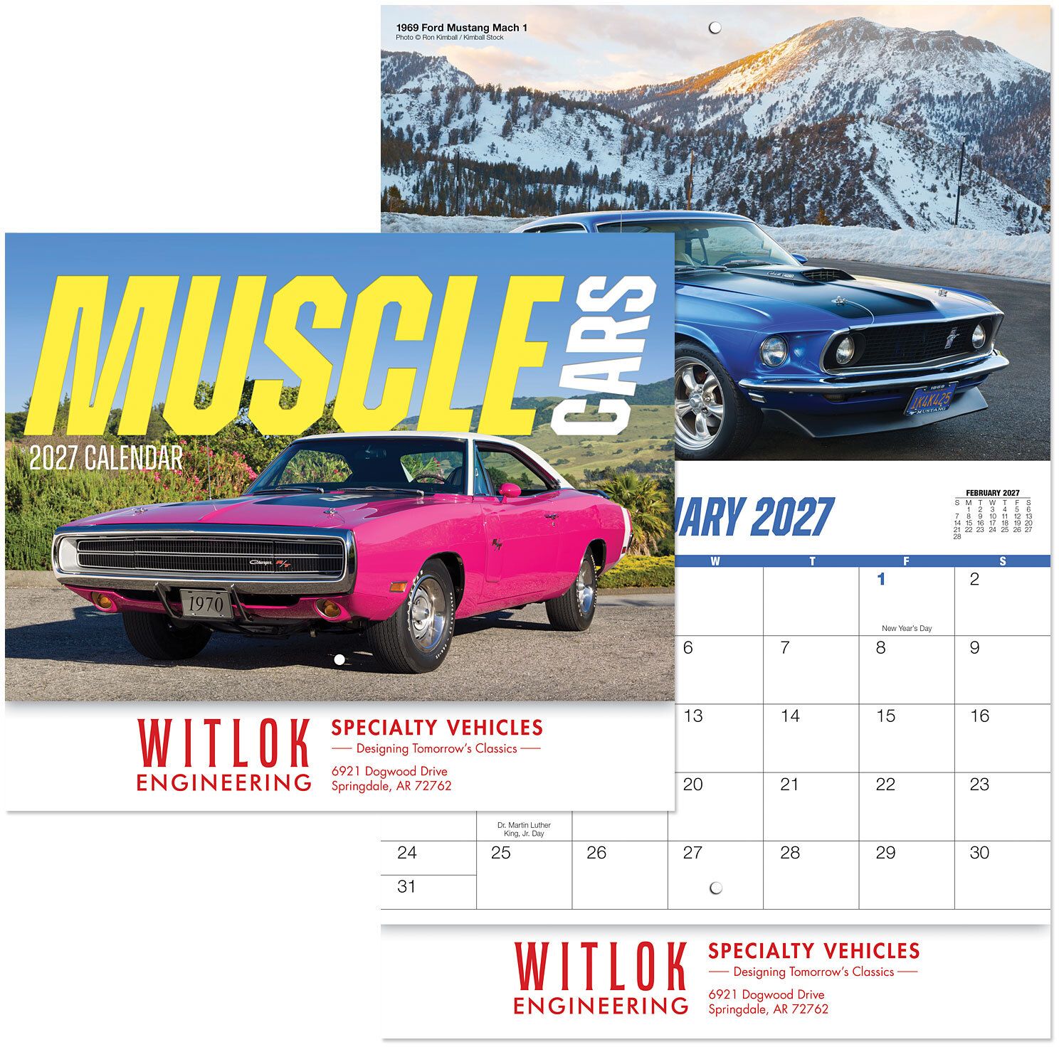 MUSCLE CARS STAPLED WALL CALENDAR 15