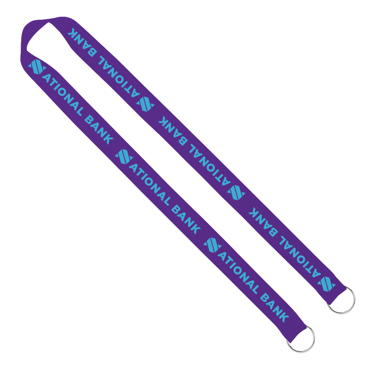 1" Screen Printed Lanyard with Double Clips 34