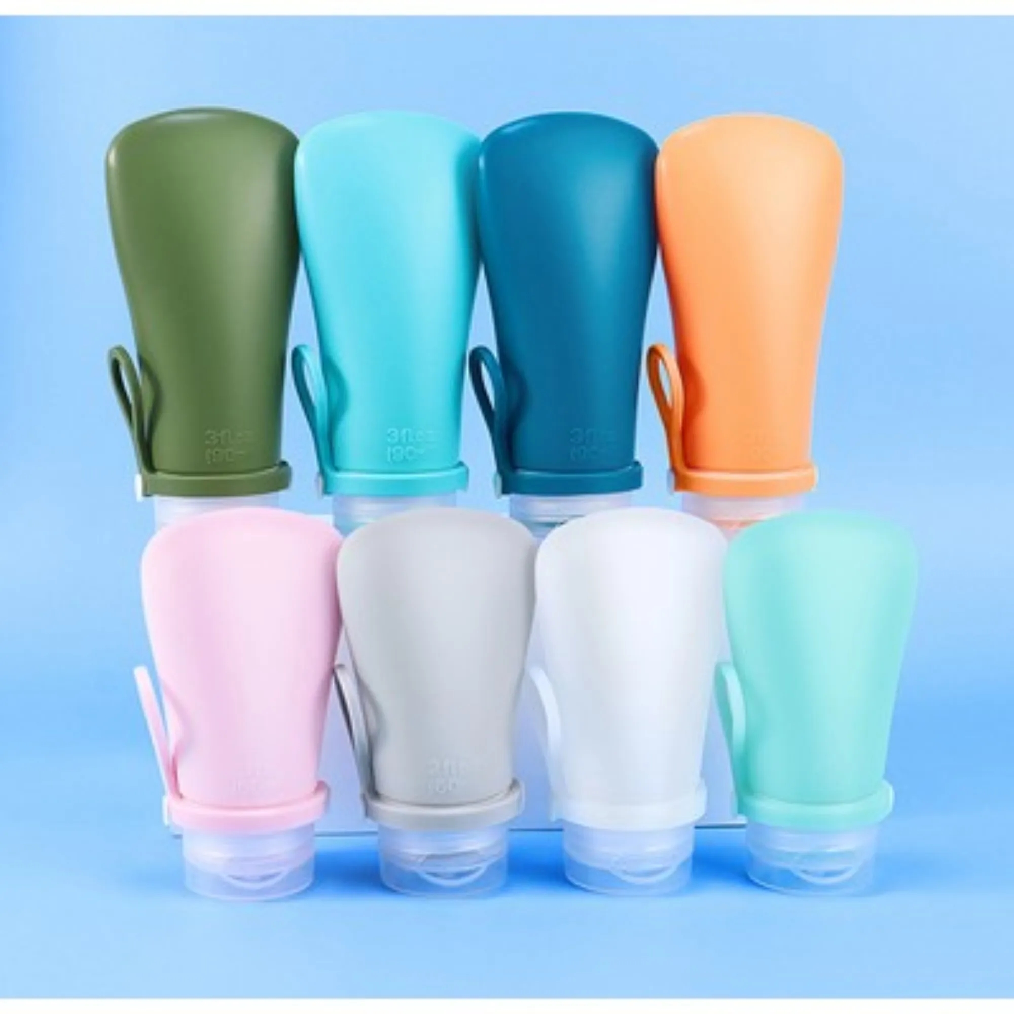 4-pack toiletries travel bottle, 3 oz refillable container 2