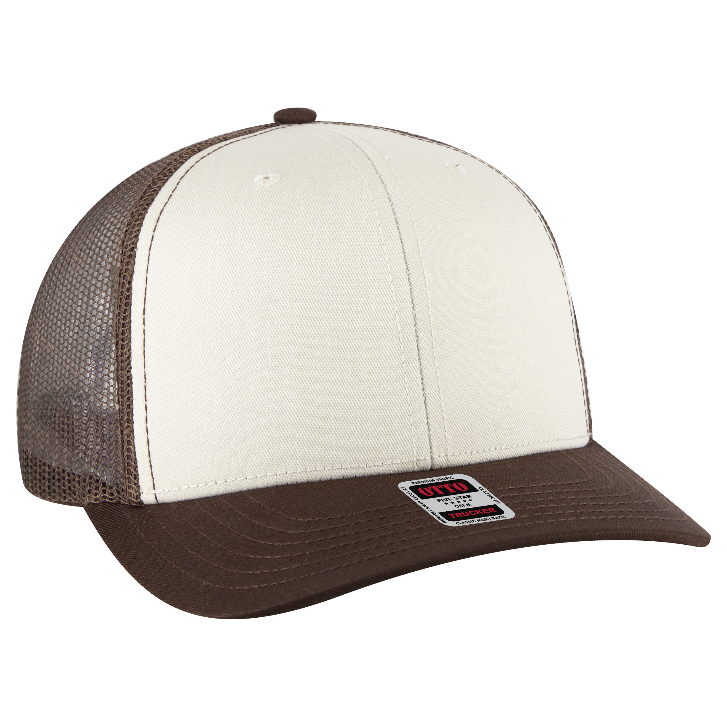OTTO CAP® 6 Panel Mid Profile Mesh Back Trucker Hat 33