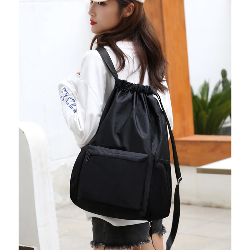Waterproof Large Sports Drawstring Backpack w/Adjustable Shoulder Strap 14