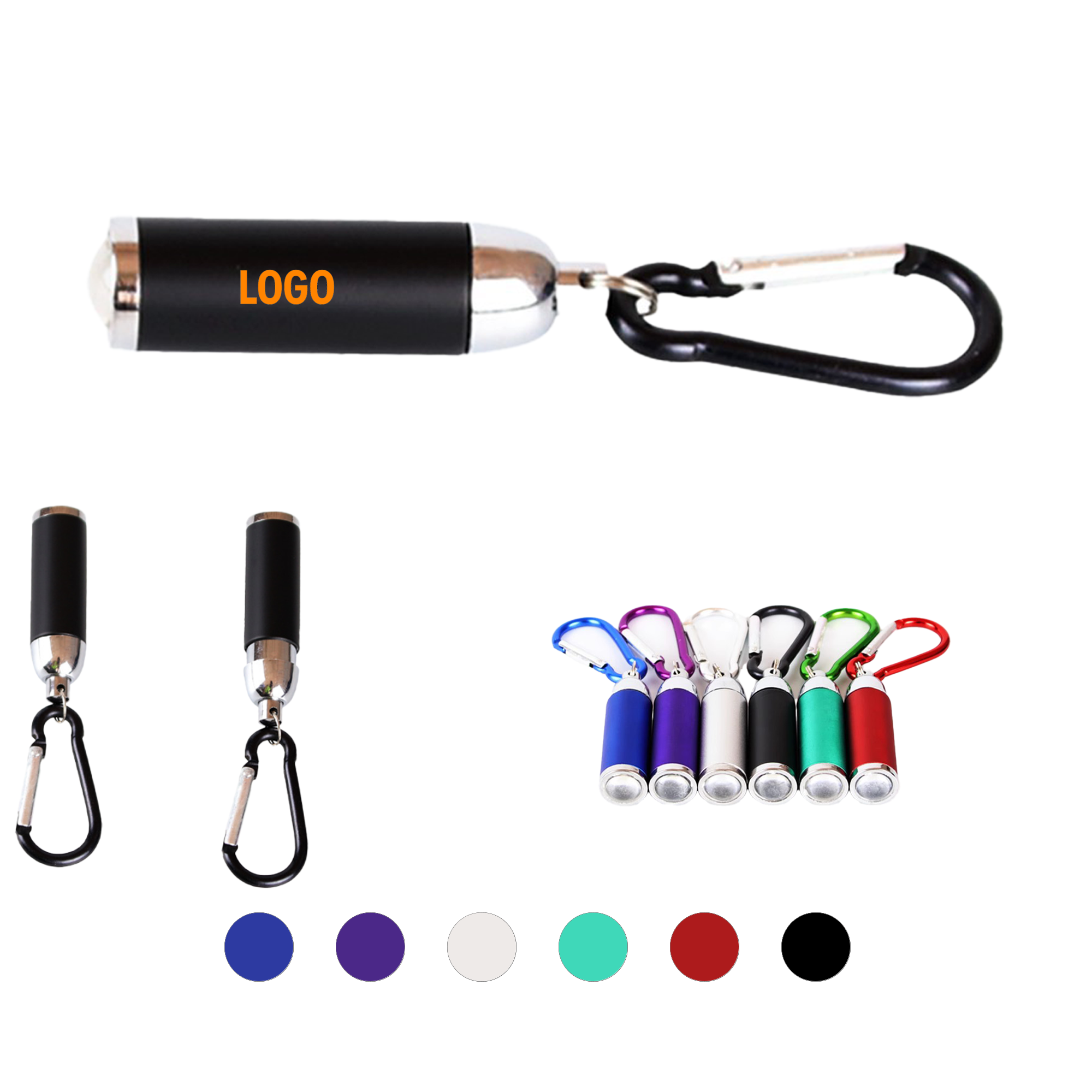 Portable Mini LED Flashlight With Keychain Clip 2
