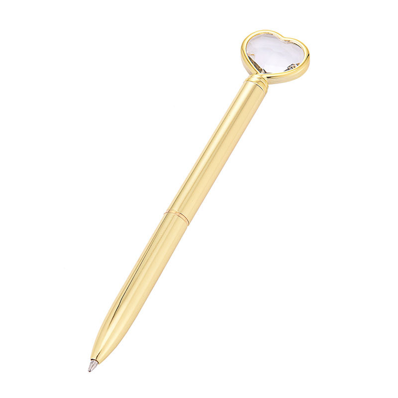 Metal Ball Pen with Heart Shape Crystal Diamond 11