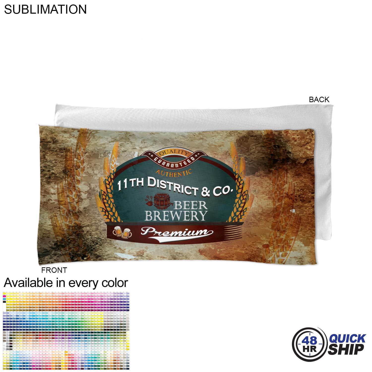 48 Hour Quick Ship - Absorbent Microfiber Dri-Lite Terry Beach, Travel Towel, 22x44, Sublimated 10