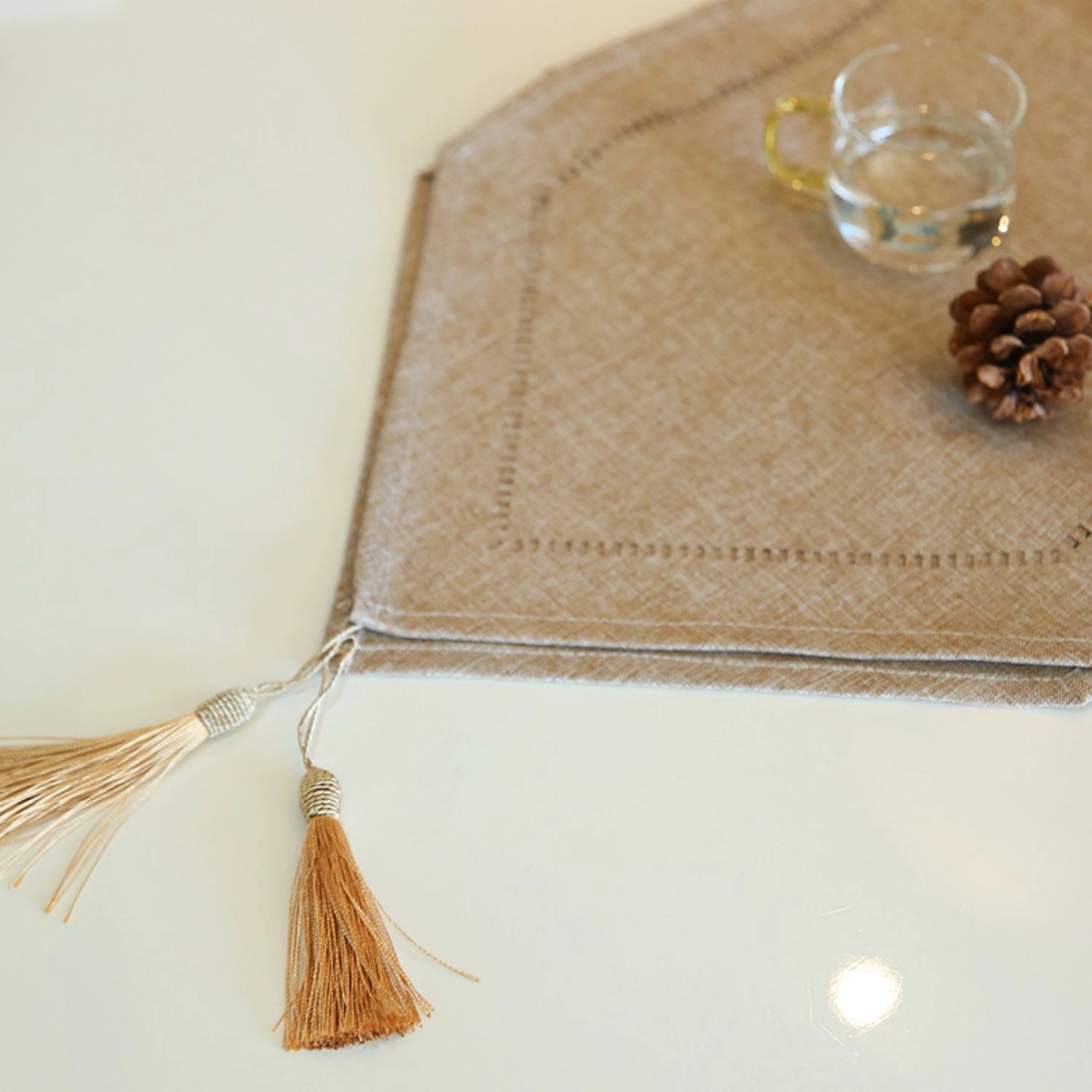 Homes Cotton Linen Table Runner Machine Washable 14