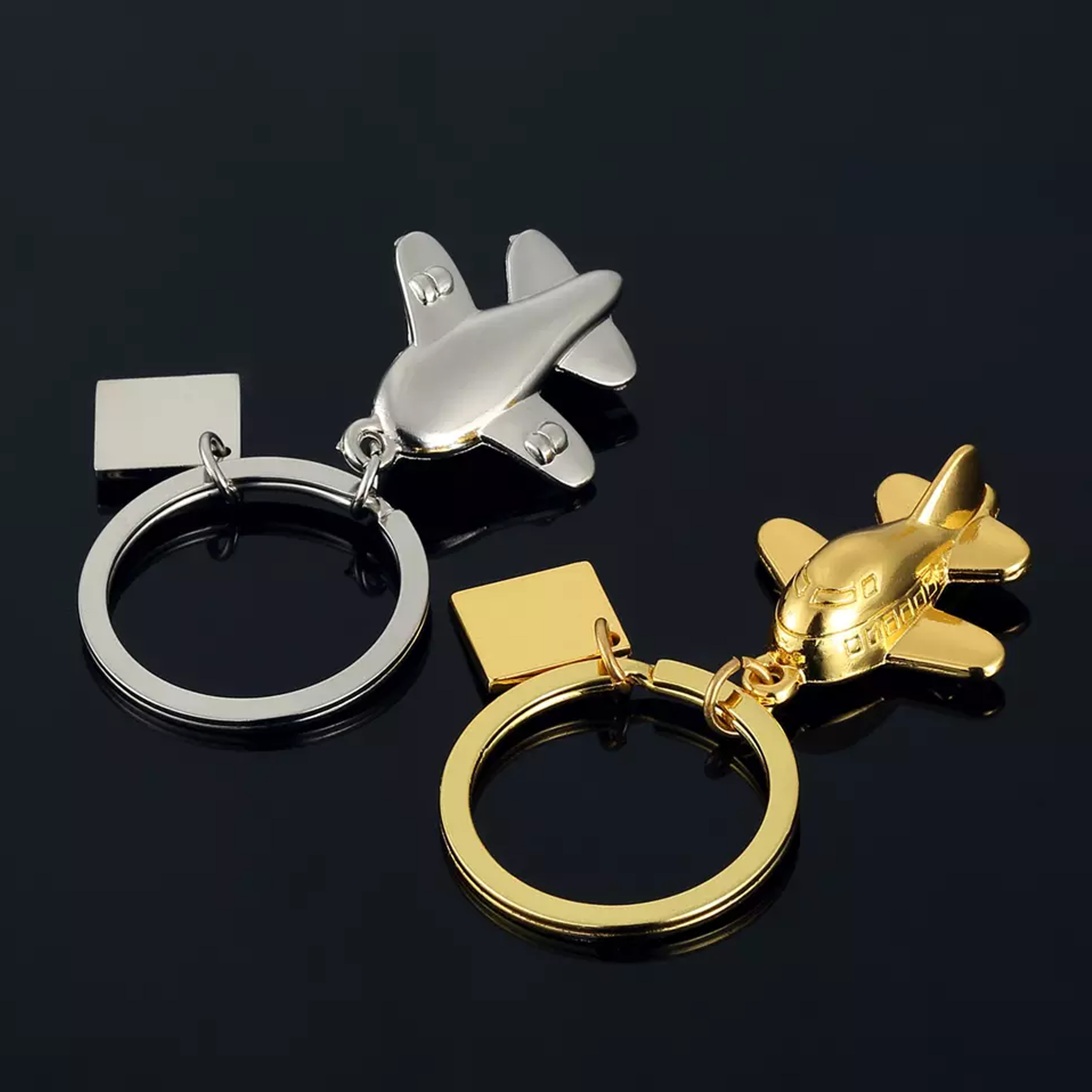 Aircraft Shaped Metal Keychain 5