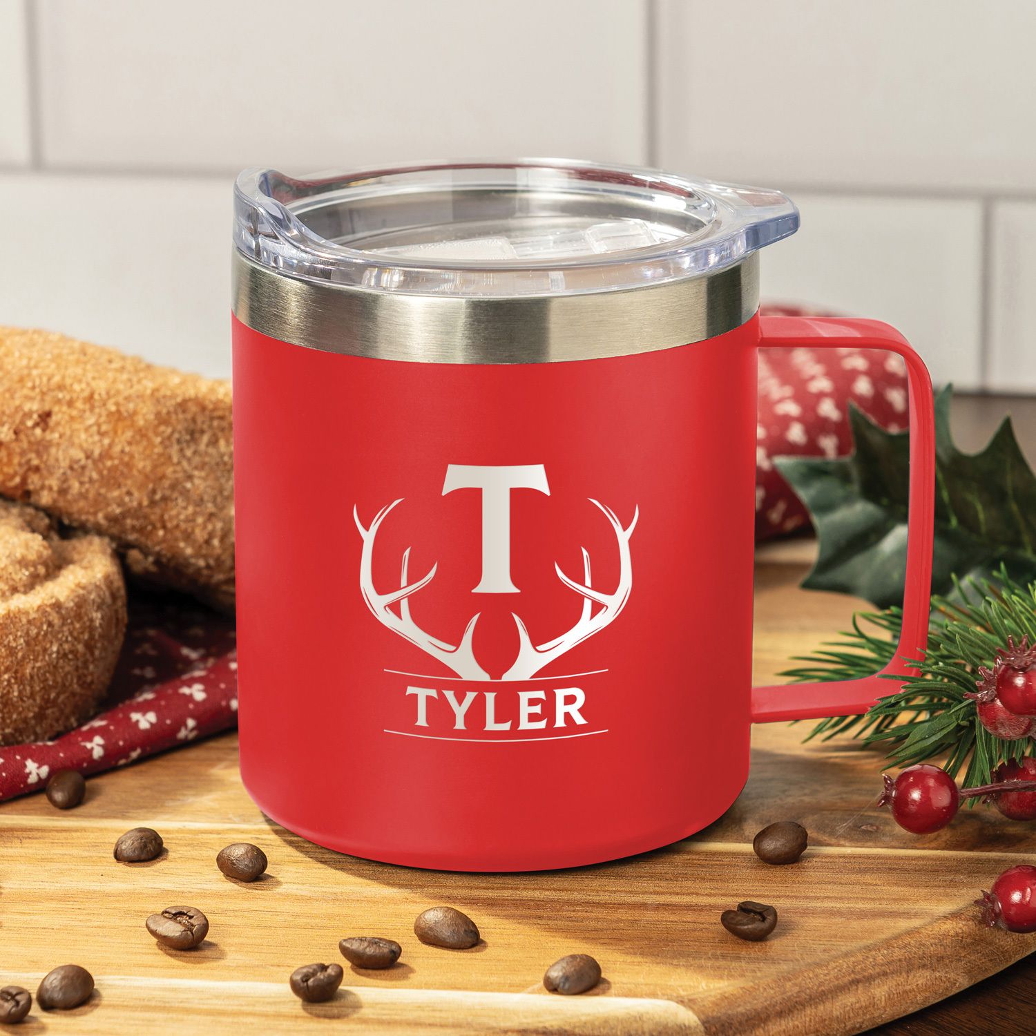 POD CAFÉ TO GO STAINLESS MUG 12 OZ