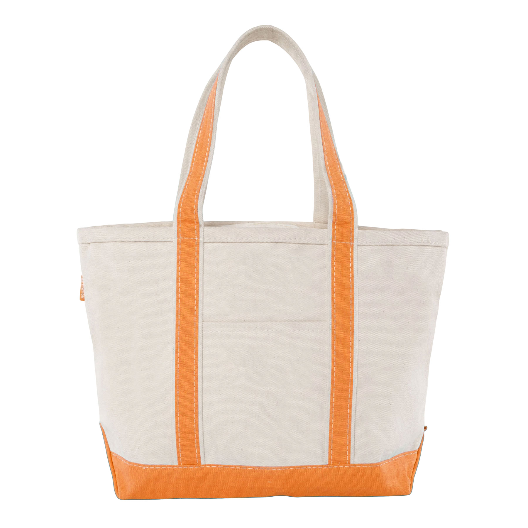 Reusable 120Z Two Tone Canvas Tote Bag With Front Pocket (16.5'' x 13'' x 3.85'') 9