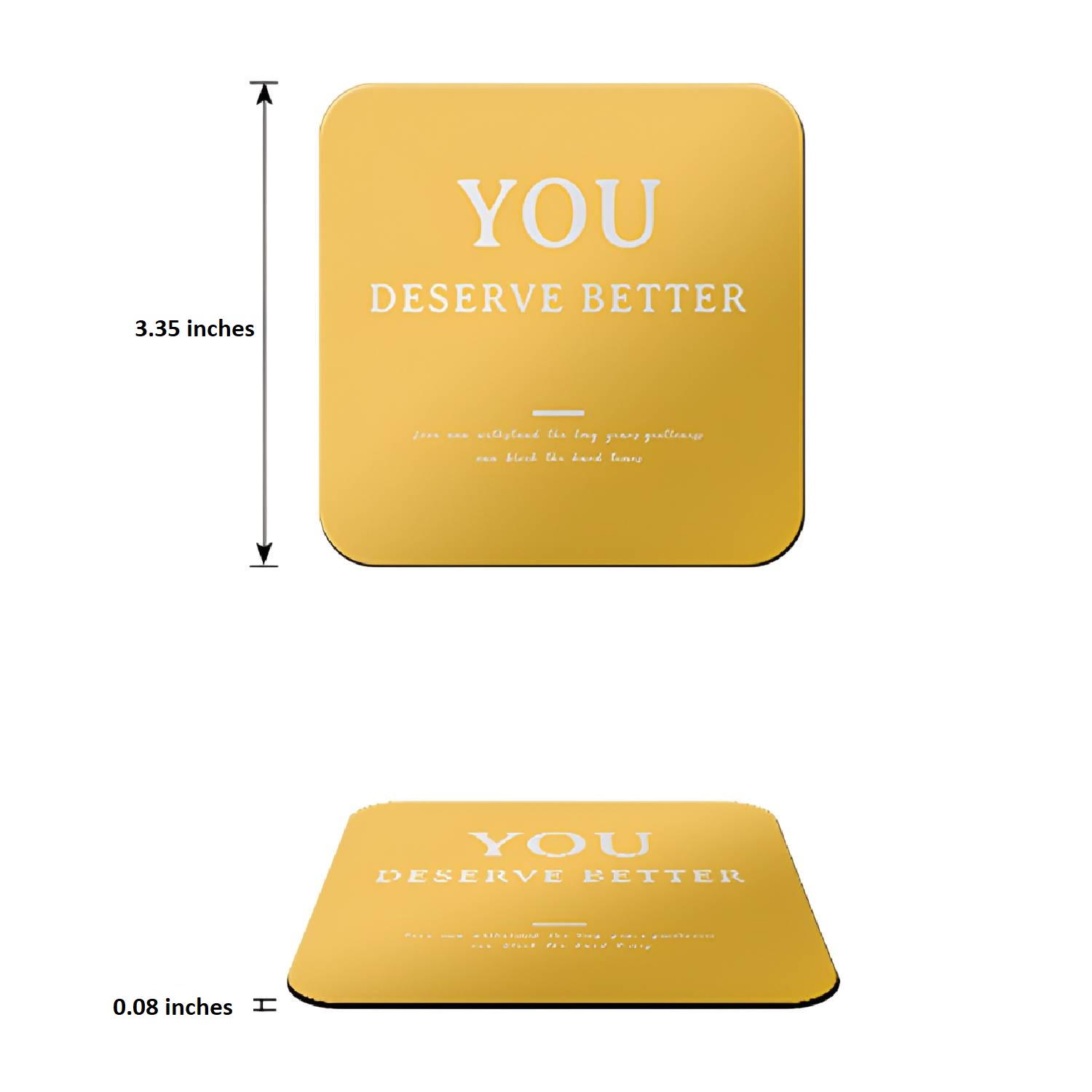 Gold Stainless Steel with EVA Base Coaster 2
