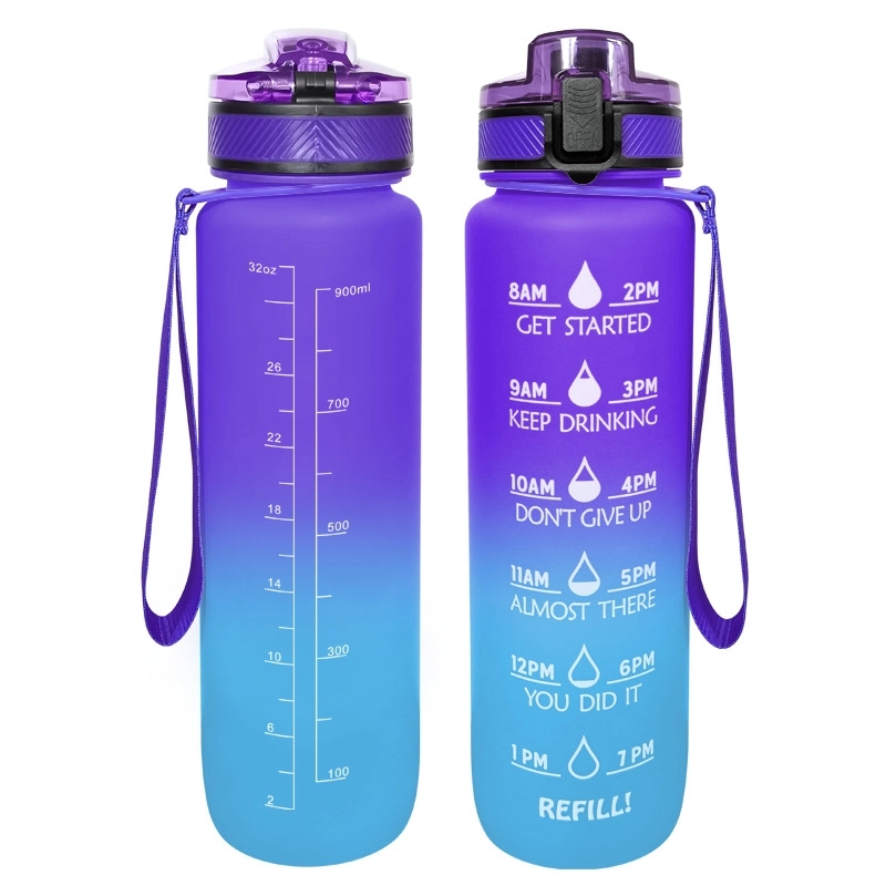 32oz Leakproof Motivational Sports Water Bottle 1