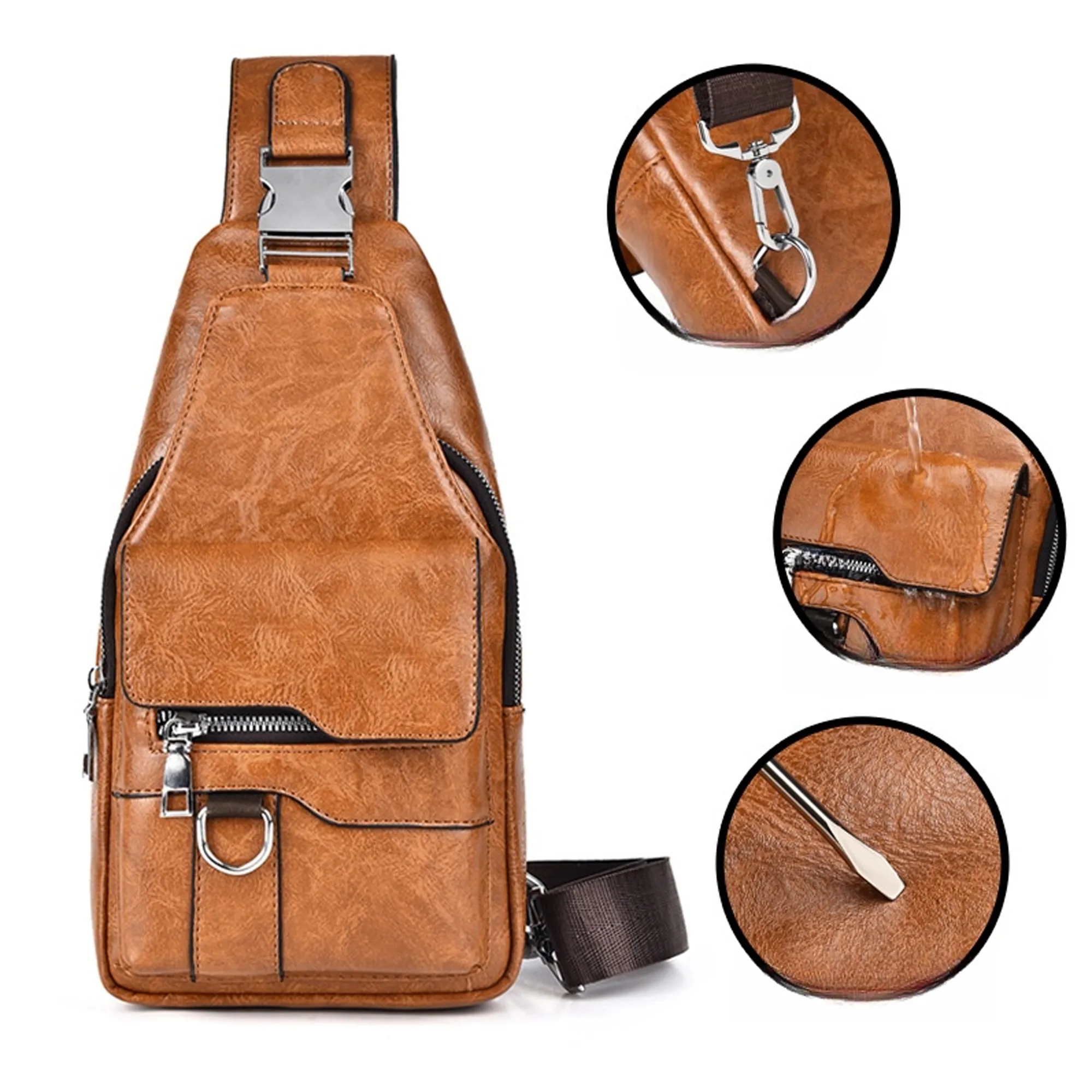 Large-Capacity Retro Versatile Crossbody Chest Bag 6