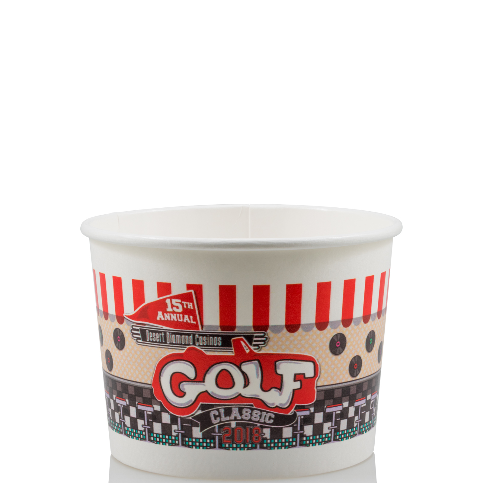16 oz Food Container Paper White Digital Print 3