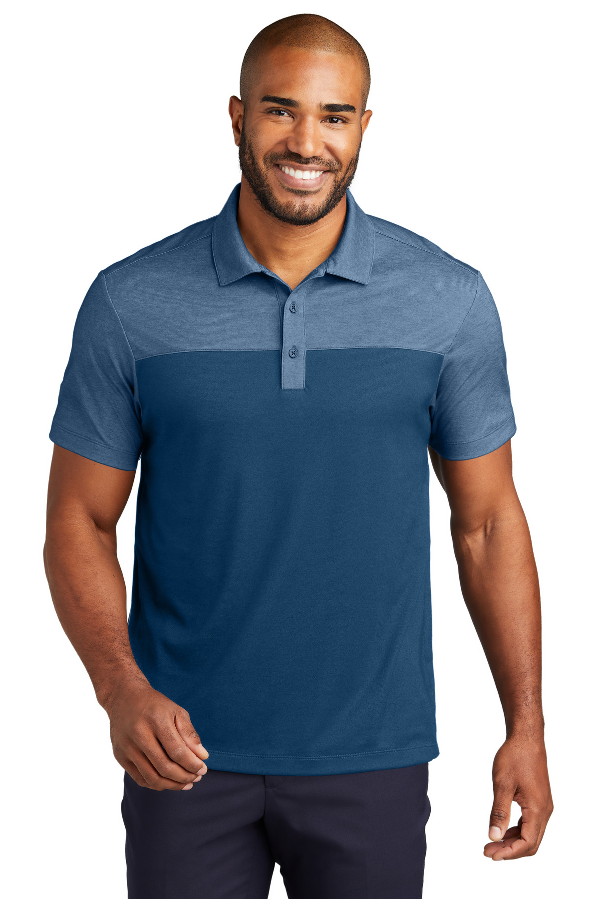 Port Authority Fine Pique Blend Blocked Polo K831 13