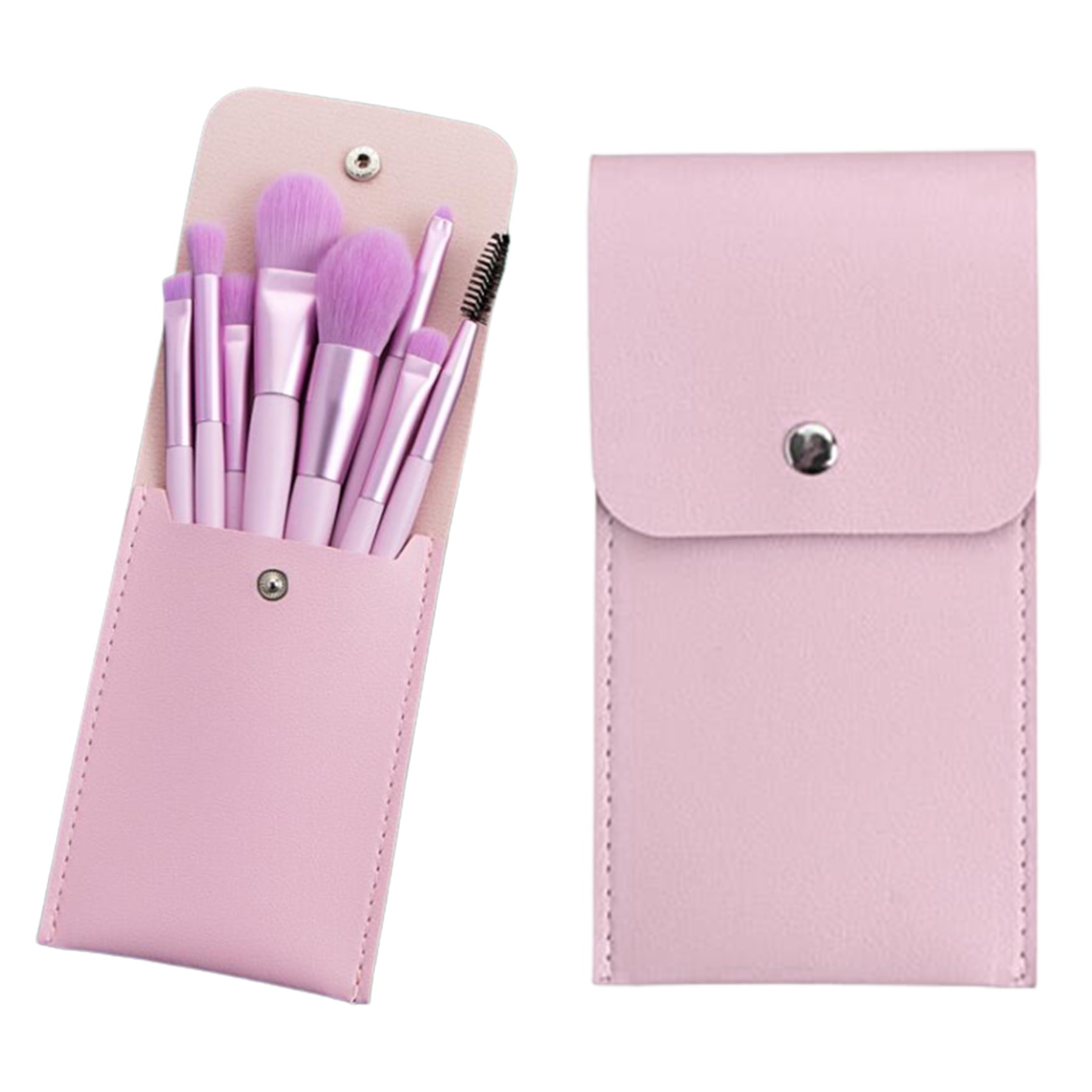 8 Pieces Makeup Brush Set W/ Rectangle Storage Case 4