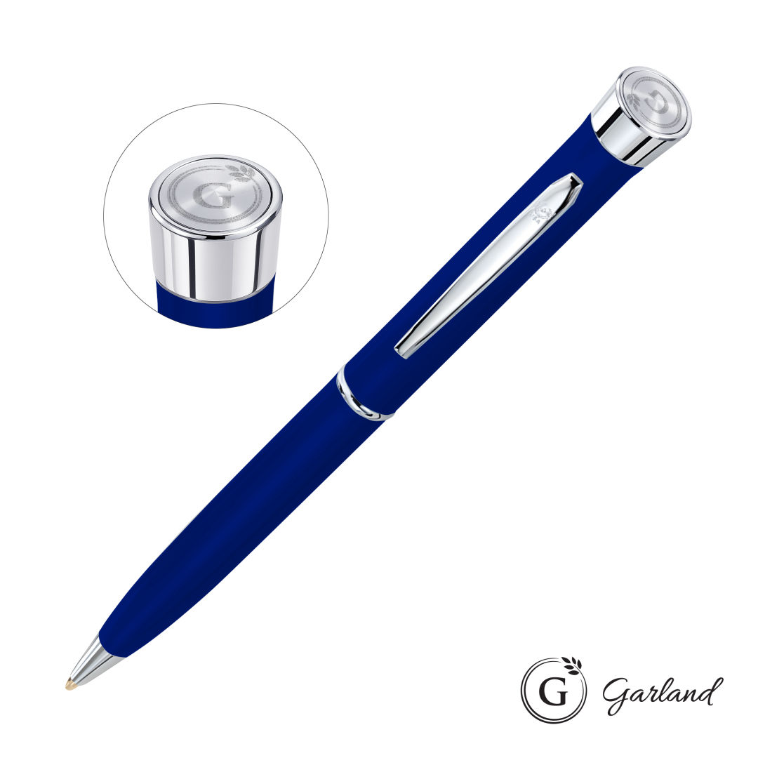 Garland® Color Matte Emblem Twist Ballpoint Pen - Chrome 9