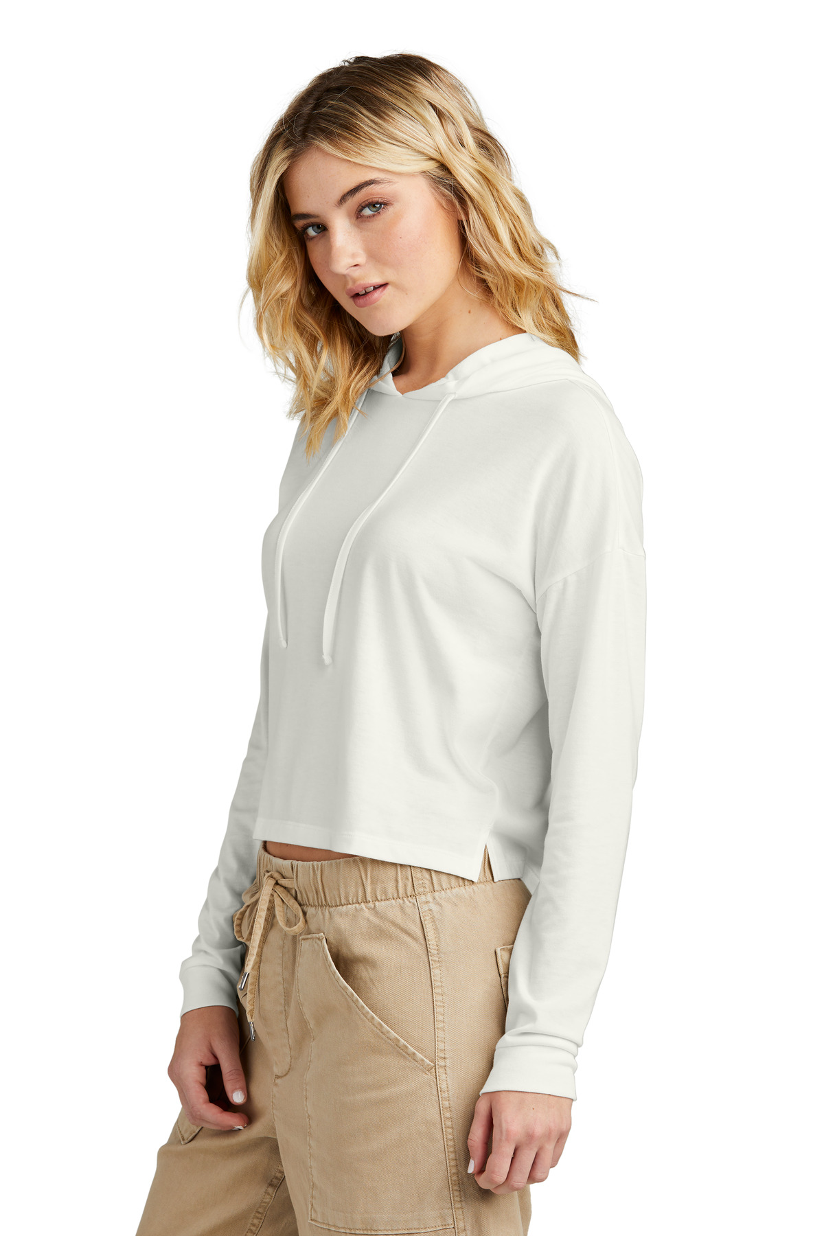 District Women's Perfect Tri Midi Long Sleeve Hoodie DT1390L 4