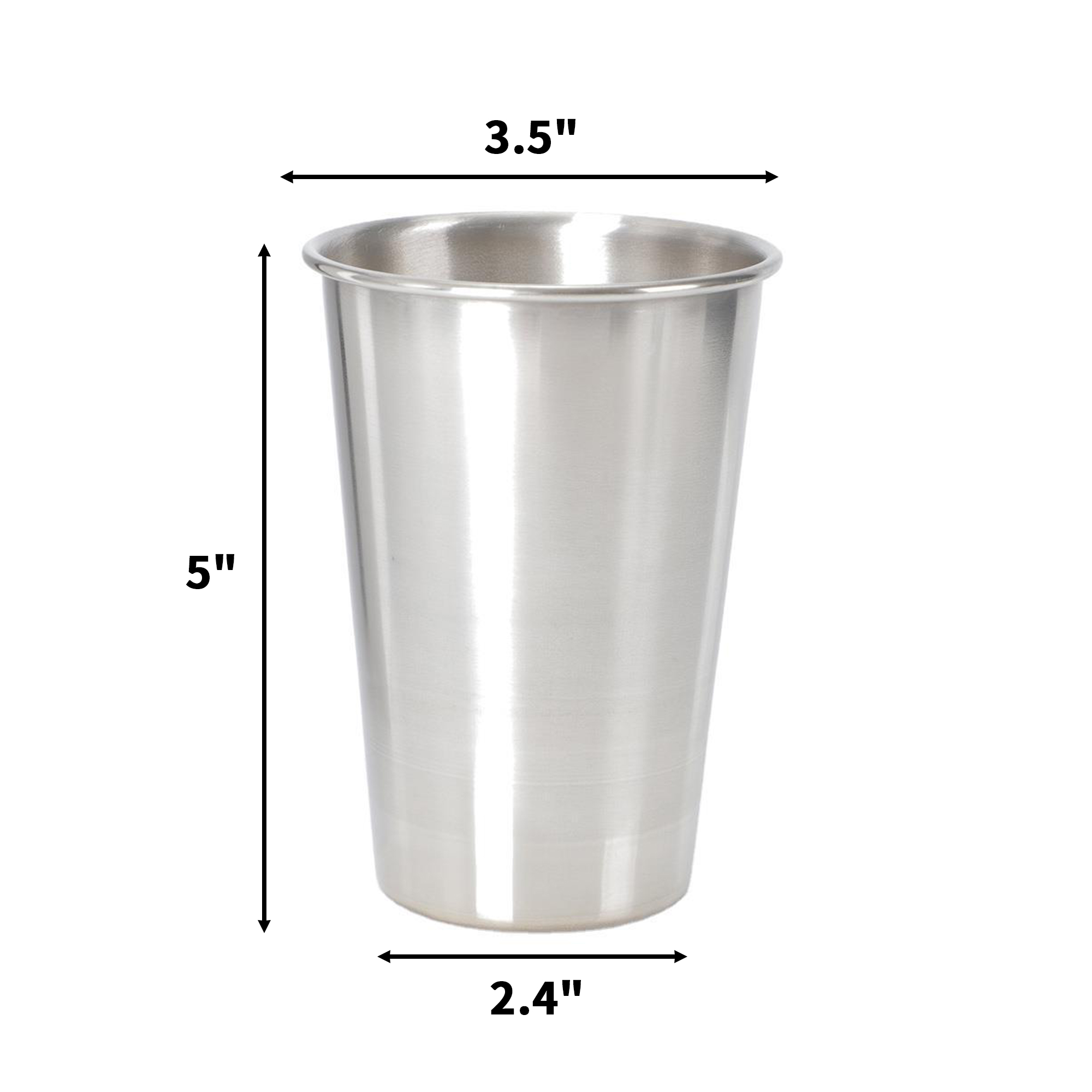 Stainless Steel Beer Cup Sixteen Ounce Capacity 1
