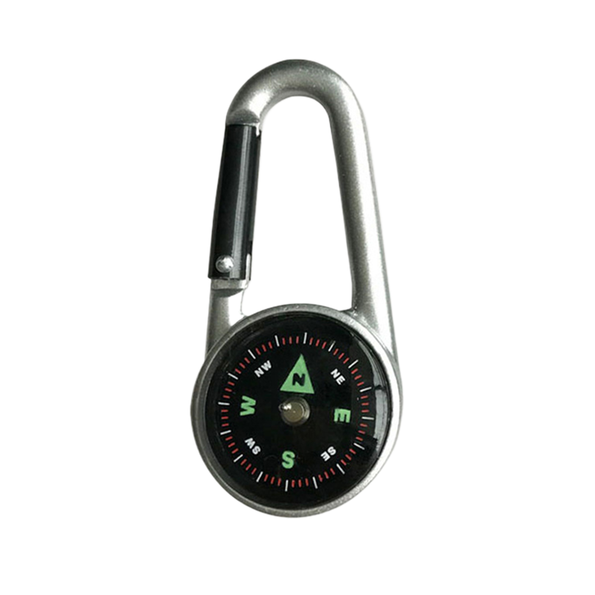 MOQ100 Outdoor Carabiner Compass Keychain 1