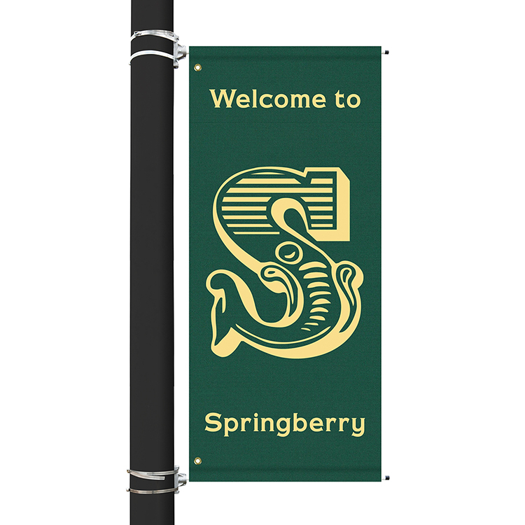 60" x 30" Custom Sunbrella™ Avenue Banner-1 Color Imprint 4