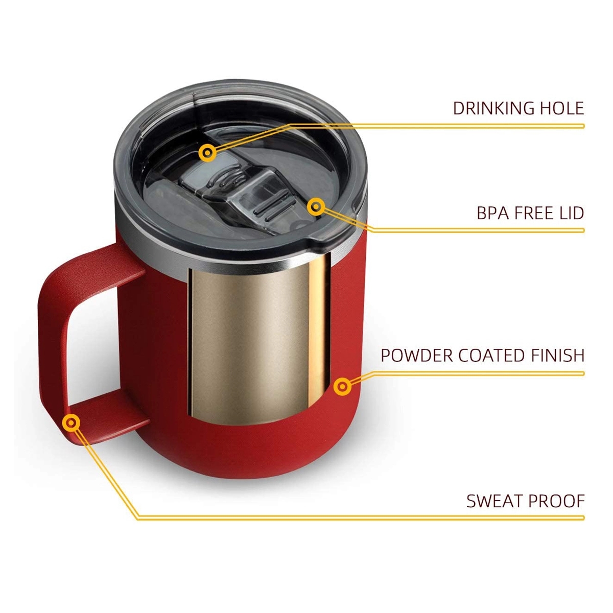 12Oz Stainless Steel Insulated Coffee Mug 6