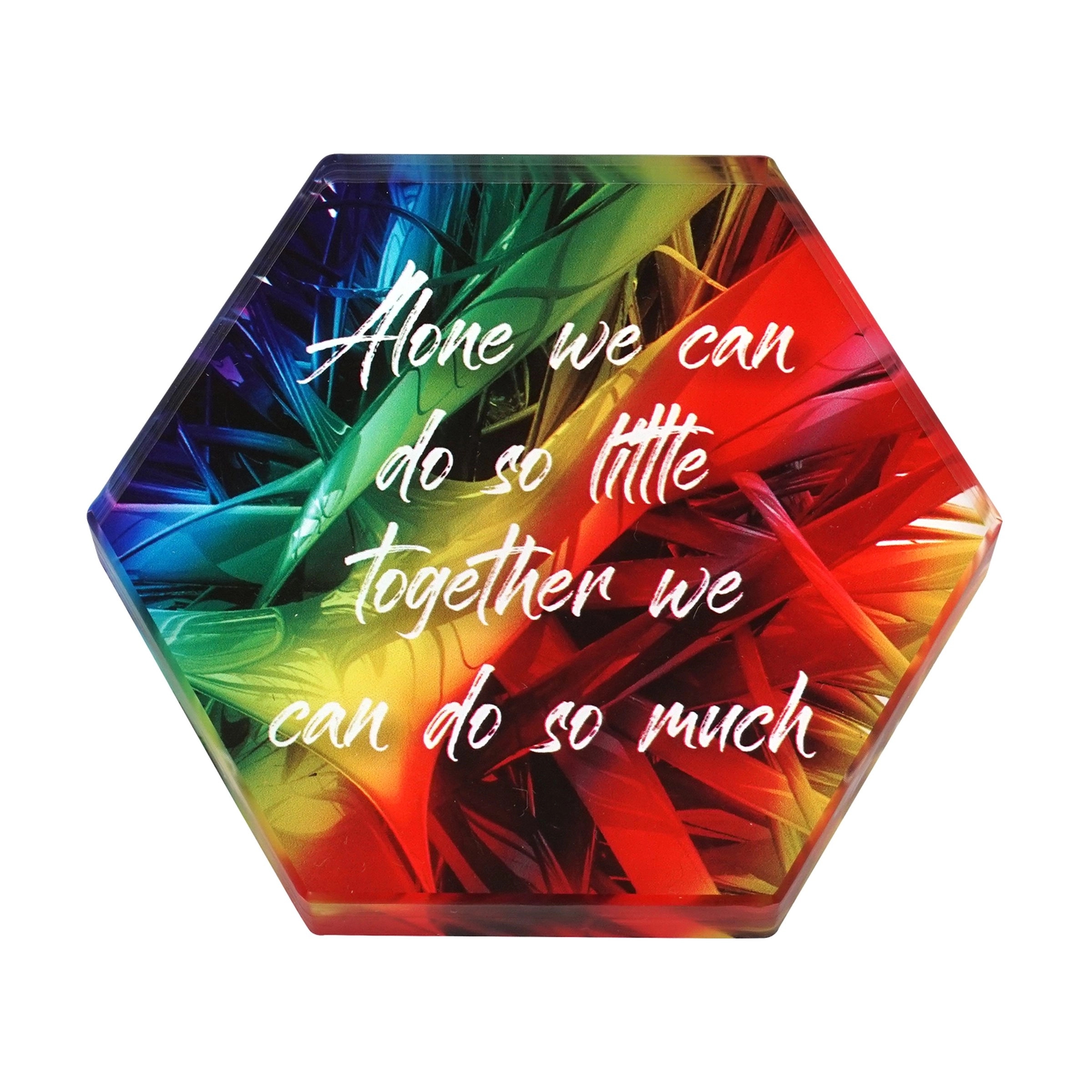 Hexagon Arcylic in Full Color Box 6