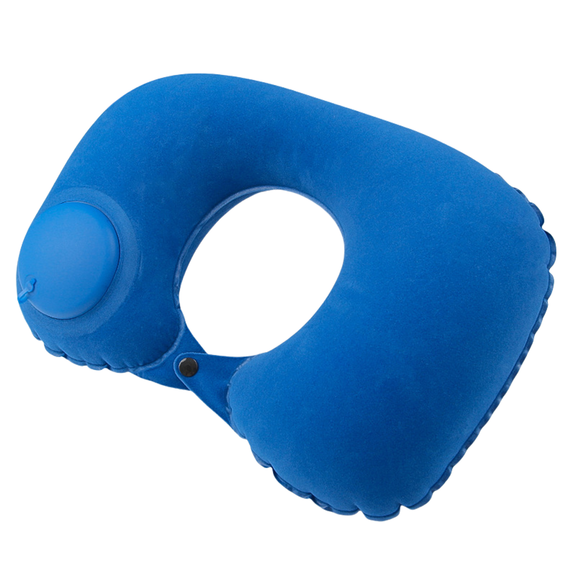 Press Inflatable Flocked U-Shaped Neck Pillow for Travel 7