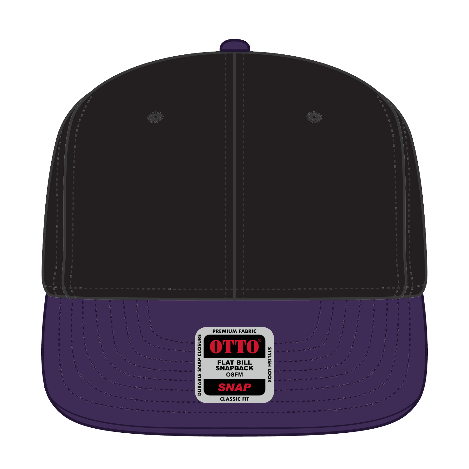 OTTO CAP® OTTO SNAP 6 Panel Pro Style Snapback Hat 2