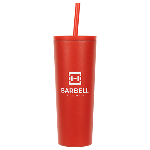 Bradford 24 oz Vacuum Insulated Stainless Steel Tumbler with Straw 32