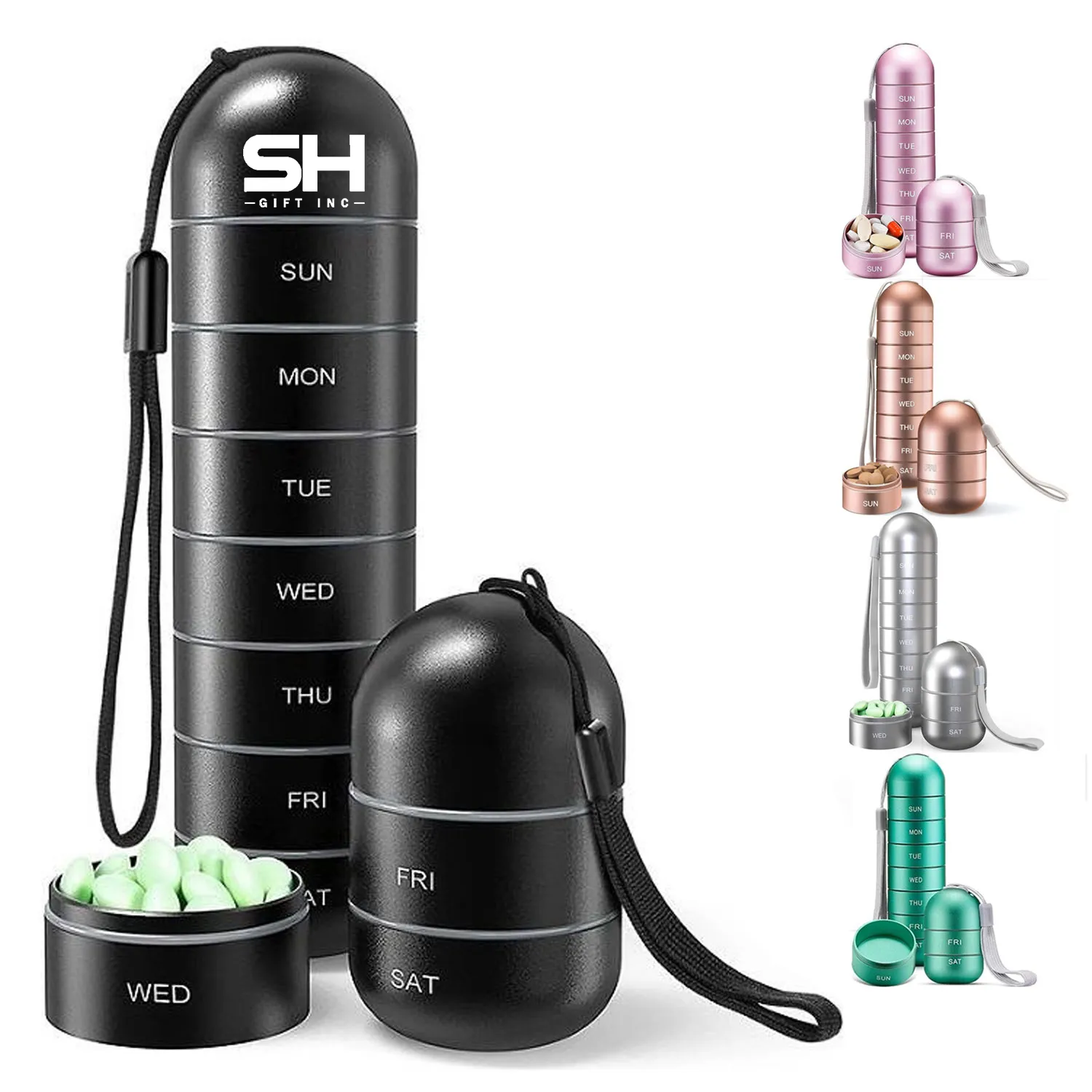 Waterproof Detachable Weekly Pill Organizer Box 2