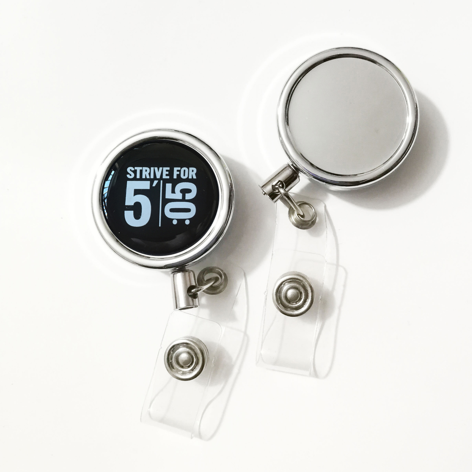 Tear Drop Epoxy Dome Retractable Badge Holder 2