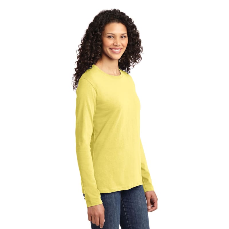 Port & Company Women's Long Sleeve Core Cotton Tee. 68