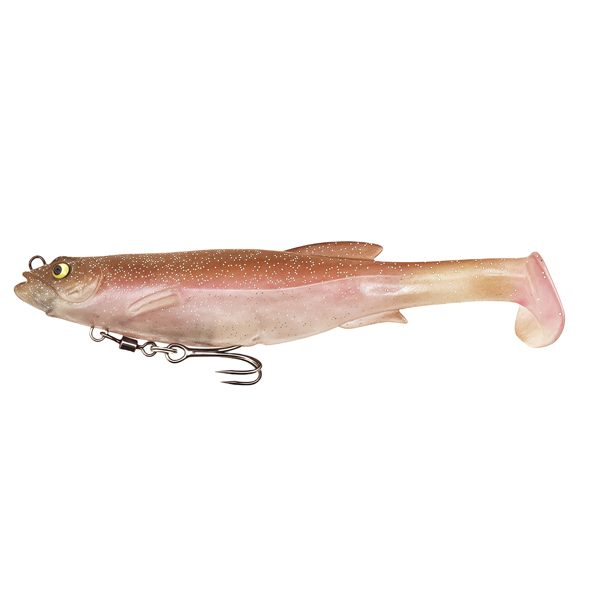 21g Lead-Free T-Tail Swivel Soft Bait Fishing Lure with Treble Hook for Saltwater 5