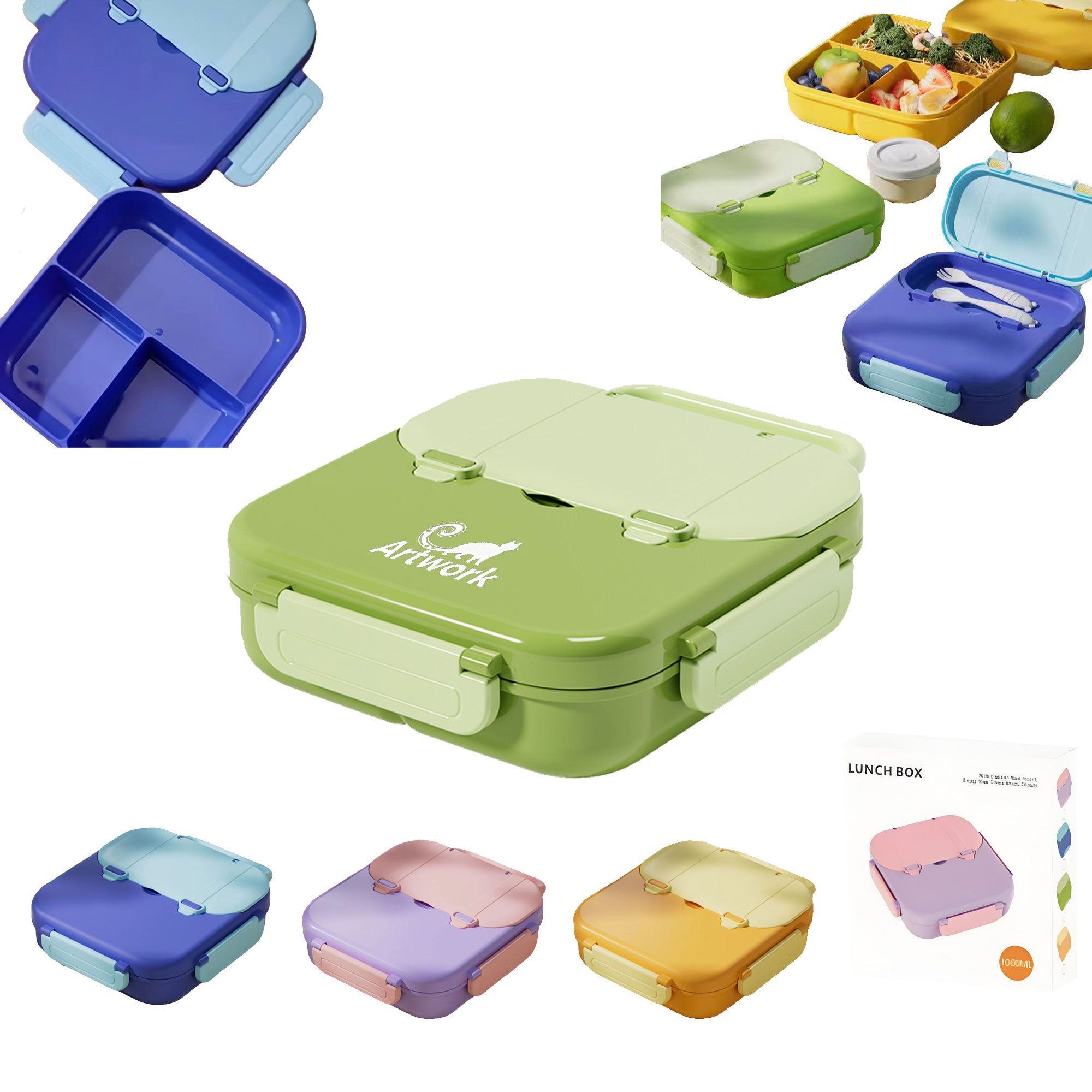 Large Divided Lunch Box 3