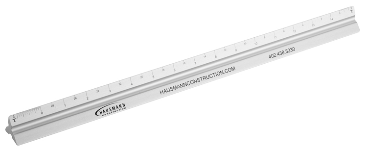 12" Architect Solid Scale - Aluminum 33
