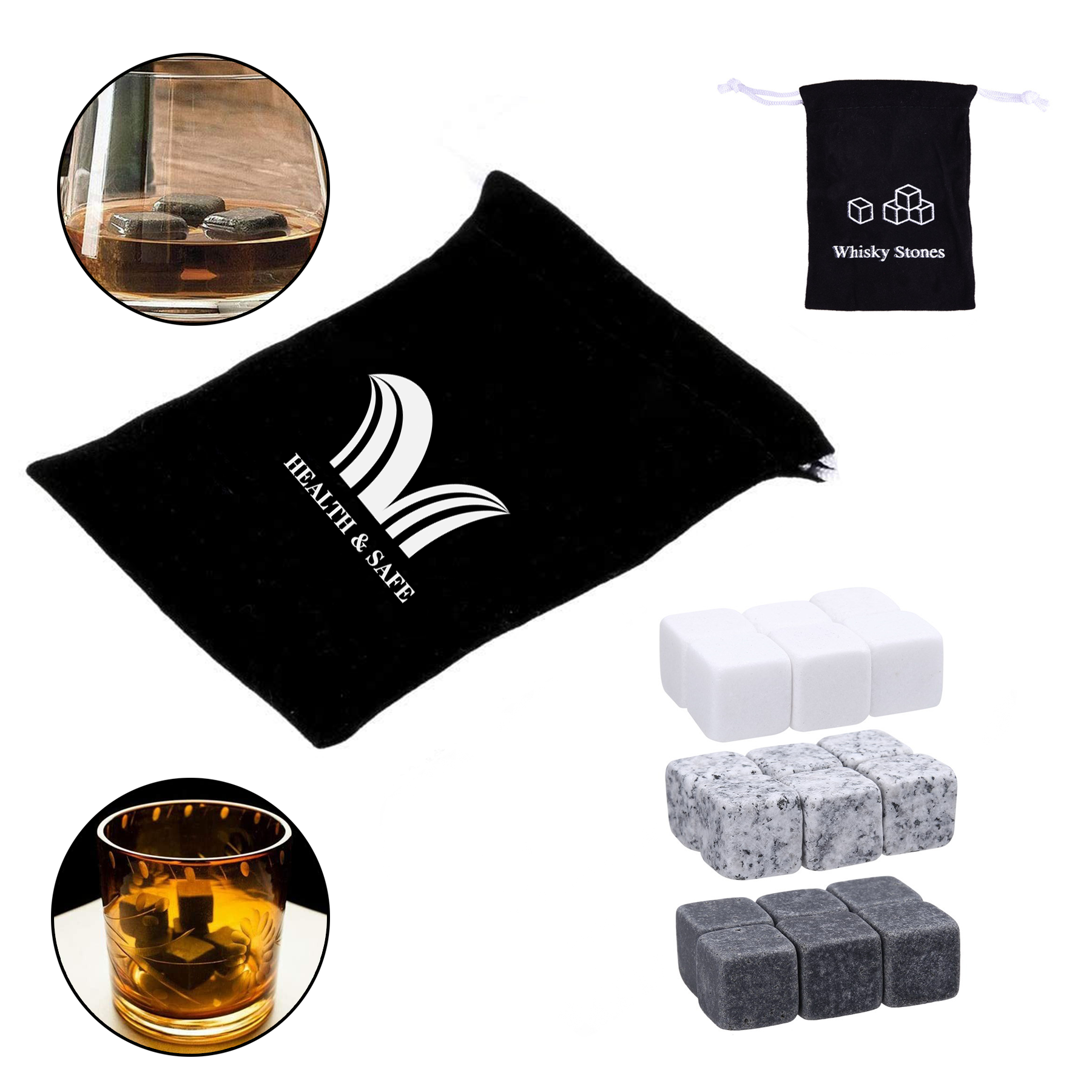 Set of 6 Beverage Chilling Stones Pure Soapstone 2