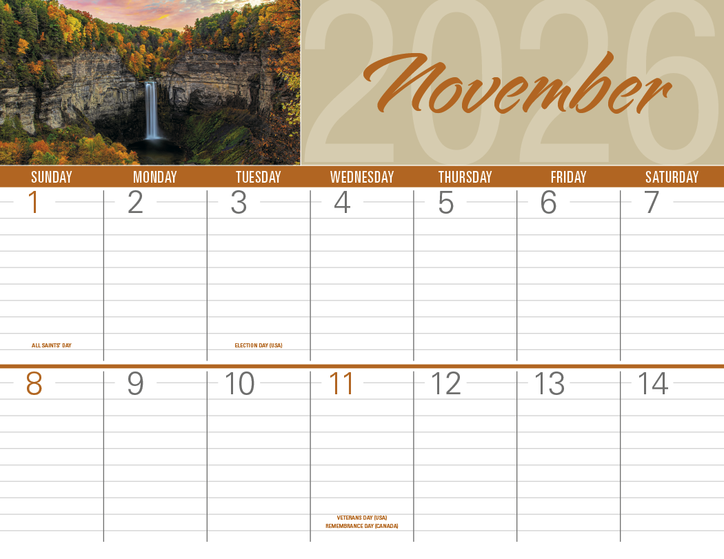 Triumph® Calendars Scenes of America Big Block Memo Calendar 10