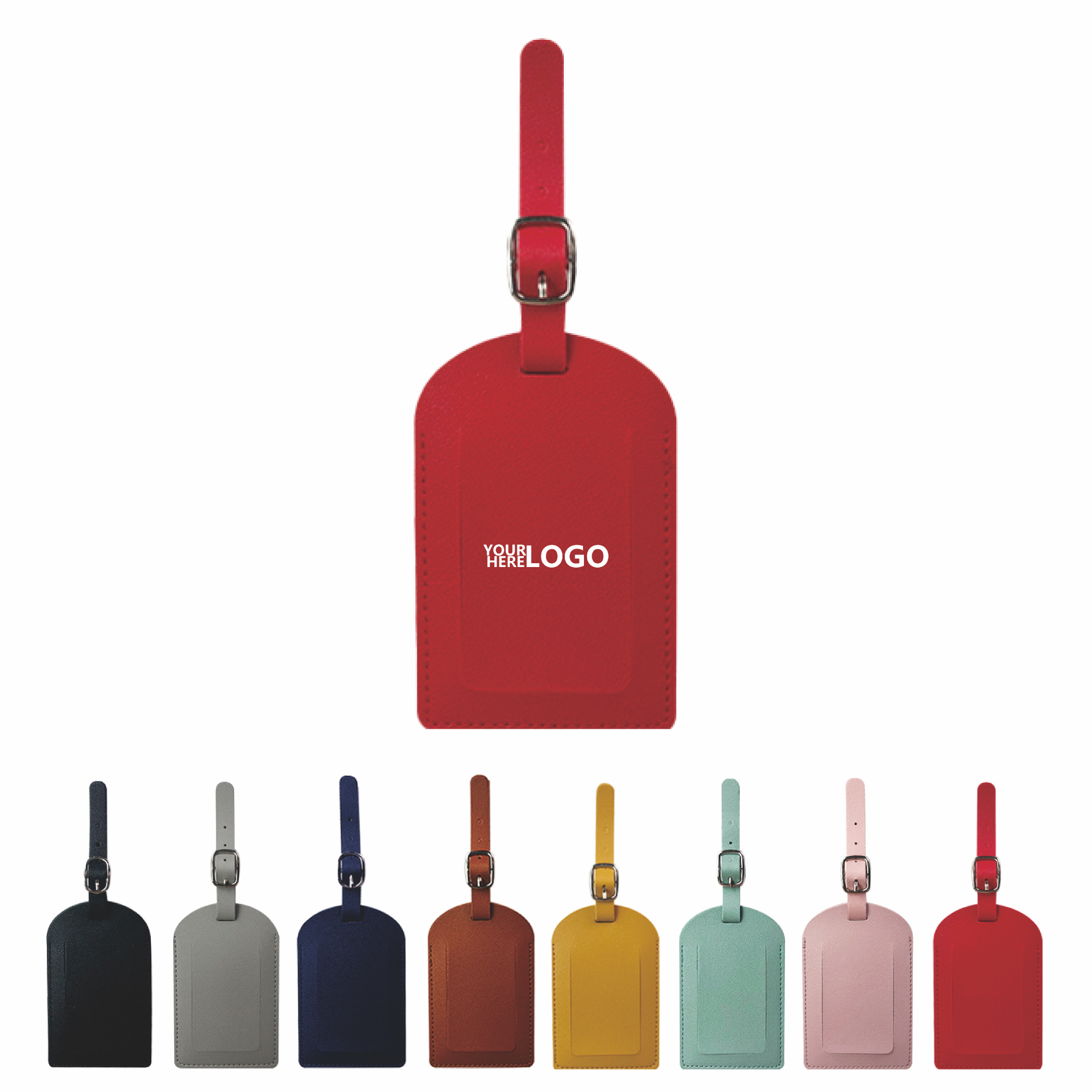Durable PU Leather Travel Luggage Tag 2