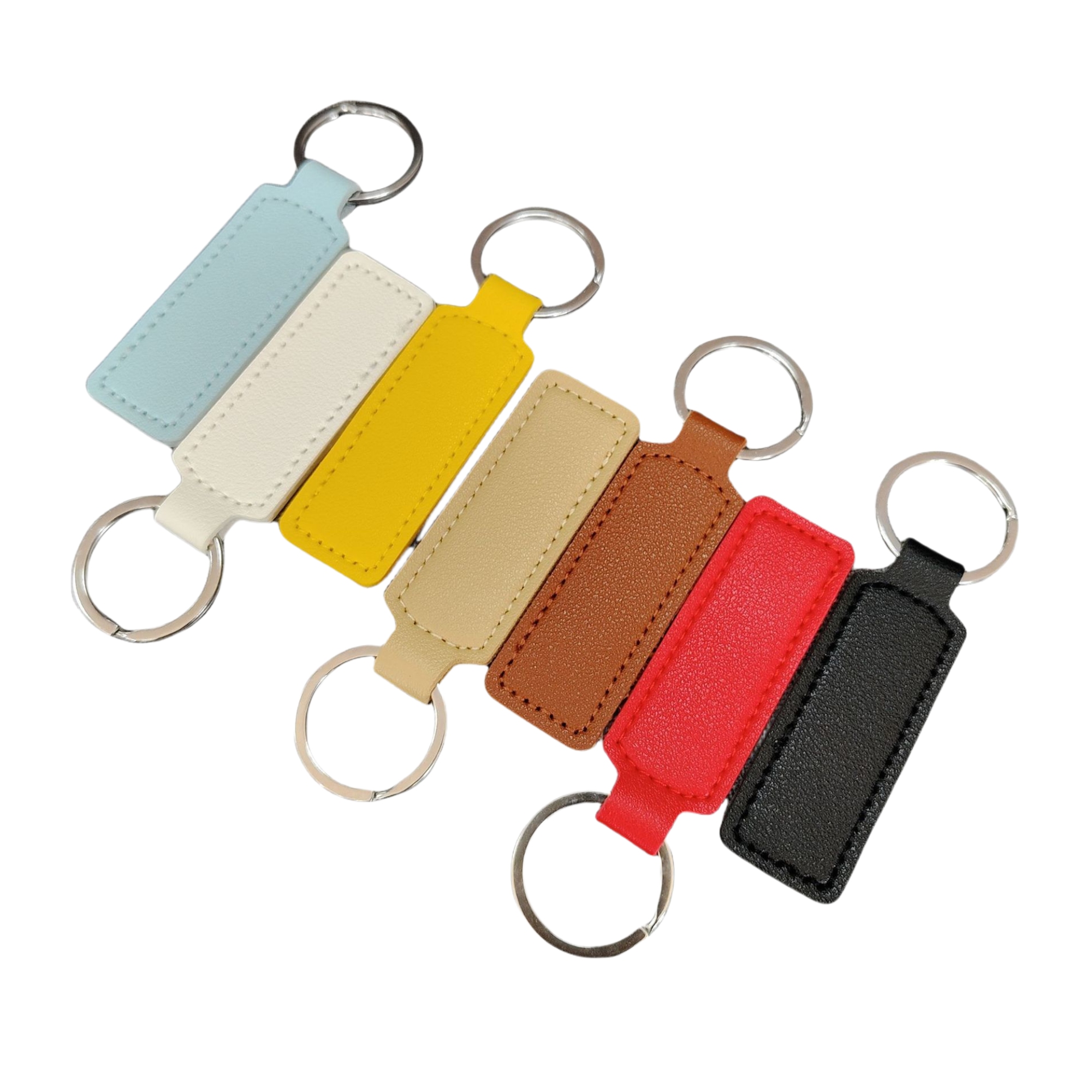Double Sided PU Leather Keychain 1