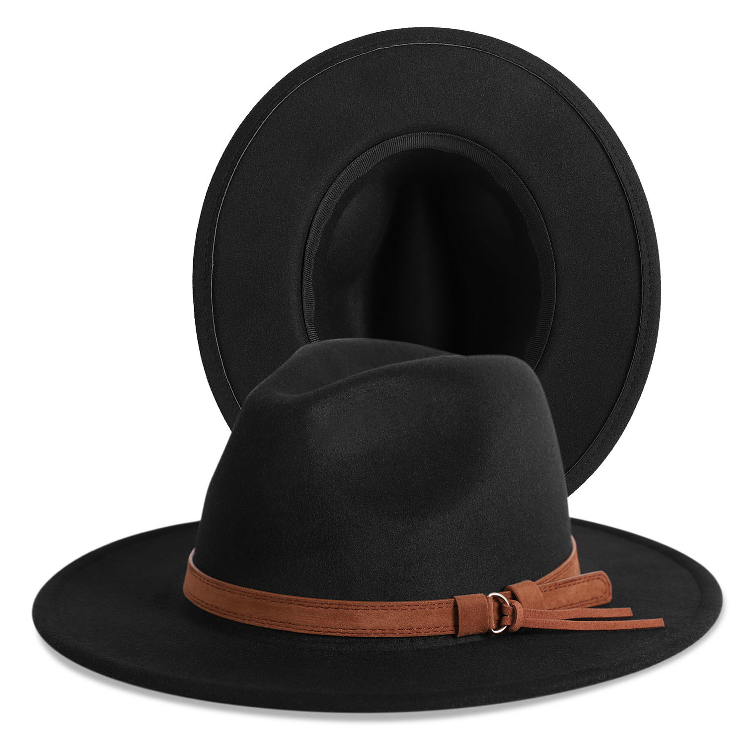 Fedora Hat w/Wide Belt Band 2