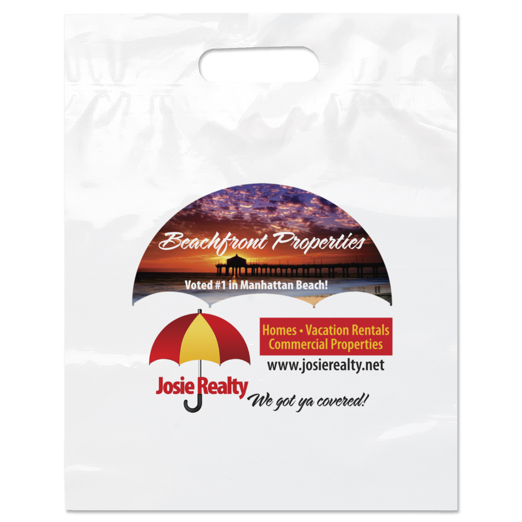 Die Cut Handle Bag - 12W x 15H x 3 - Dynamic Color