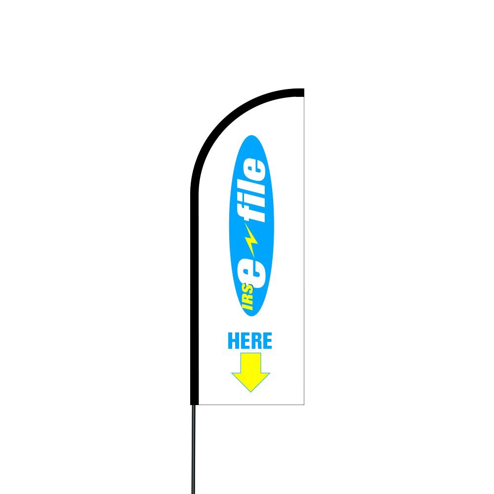 eFile Flag Kit 11' Feet Feather Flag Sign Outdoor Banner 3