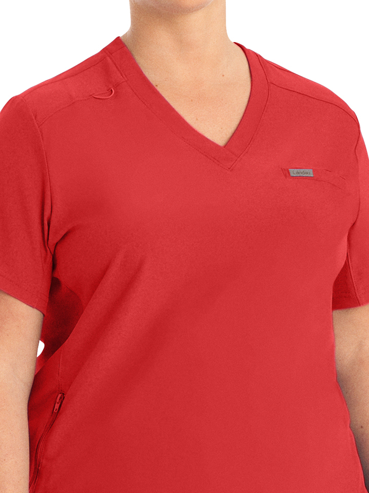 Landau - Forward - Women's Two-Pocket Shirttail Hemline V-Neck Top 16