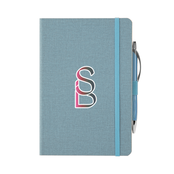 Crosshatch PU Notebook With Pen 46