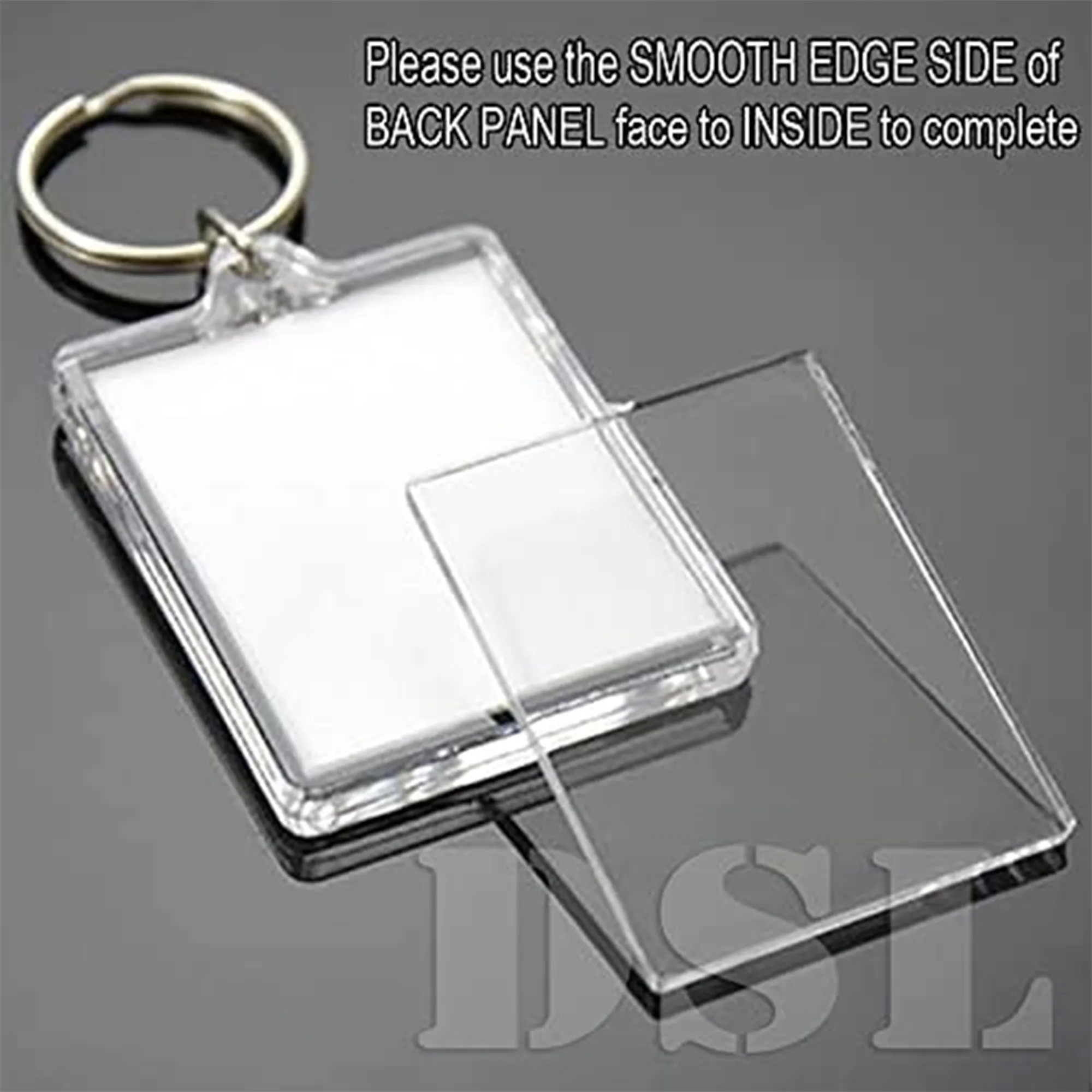 Clear Acrylic Photo Frame Keychain 4