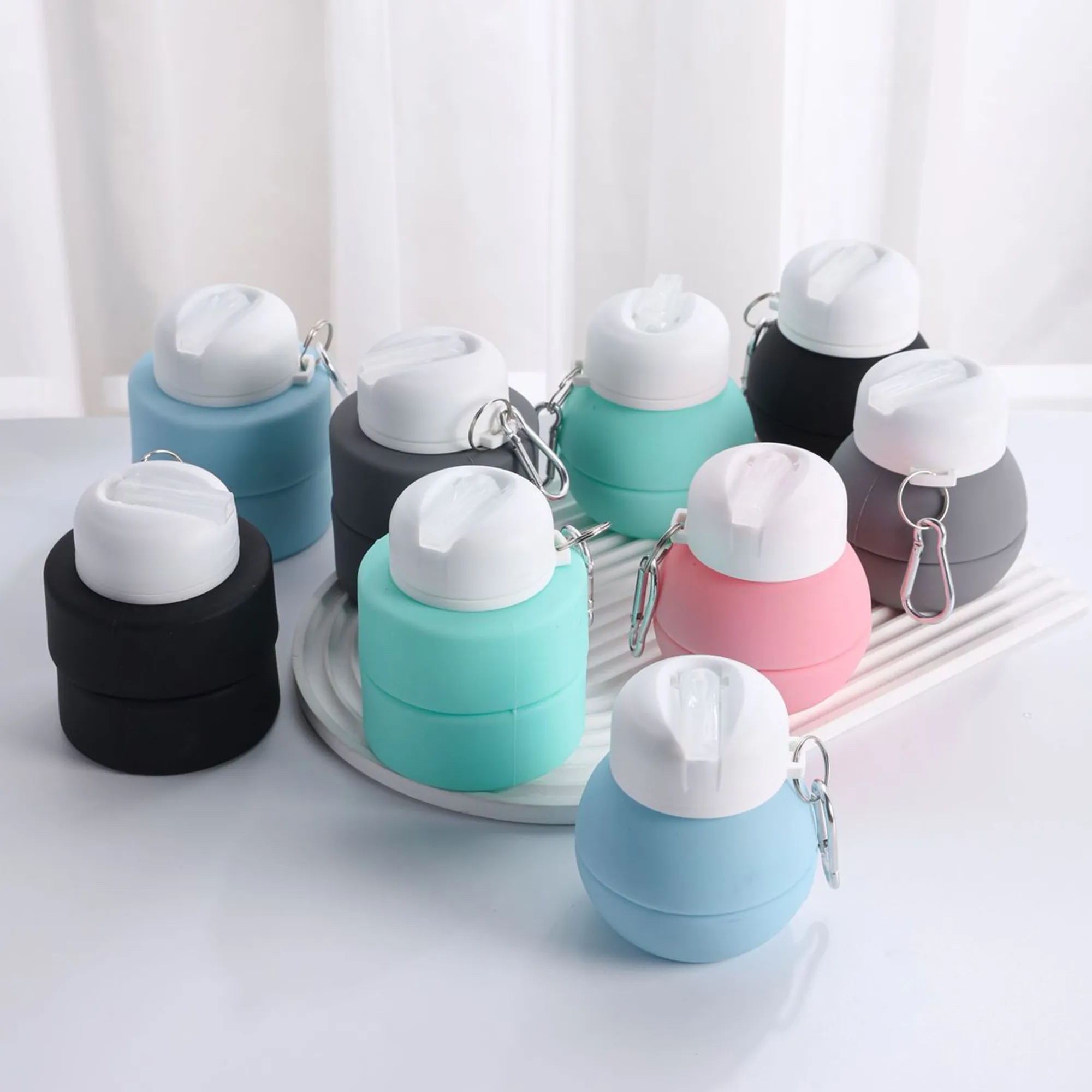 Portable Travel Silicone Folding Water Bottle 5