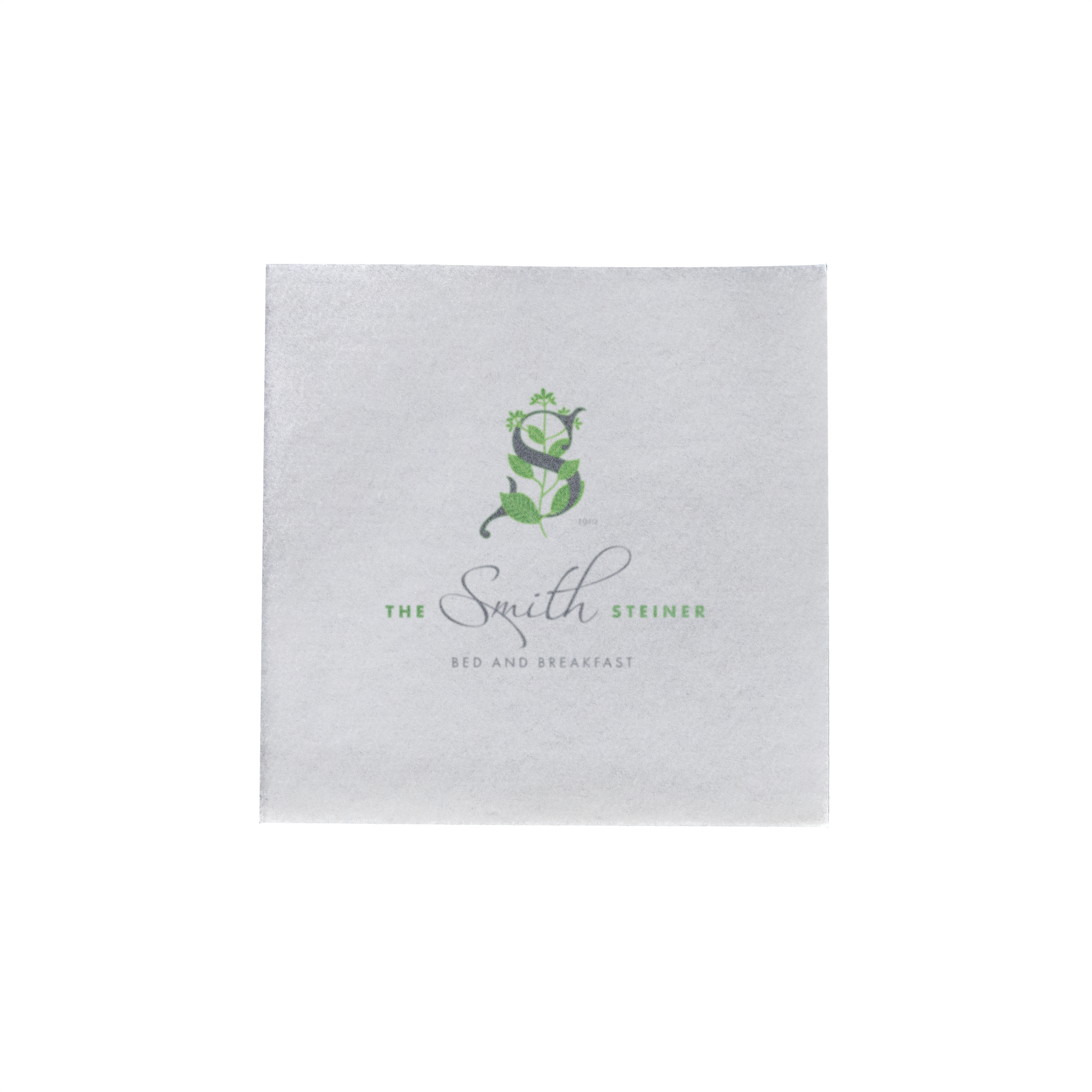 Almost Linen Beverage Napkin 1 Ply Heavy Weight 1/4 Fold White Digital Print 5